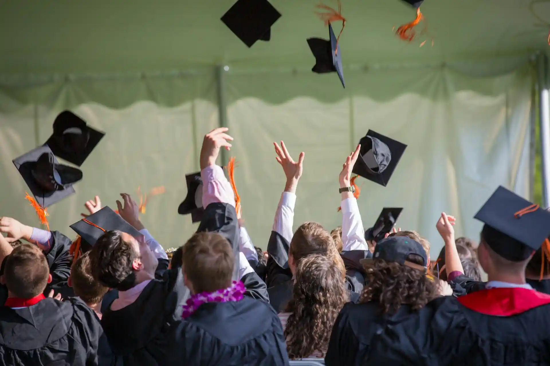 Students graduating in the end 